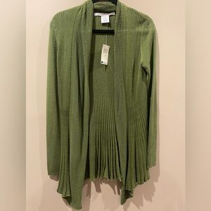 Max Studio Ribbed Cardigan - NWT - Medium - Green